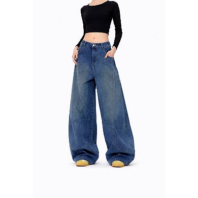 Unisex Relaxed Barrel Fit Jeans