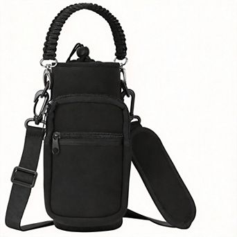 Neoprene Water Bottle Carrier Sling Pouch with Strap