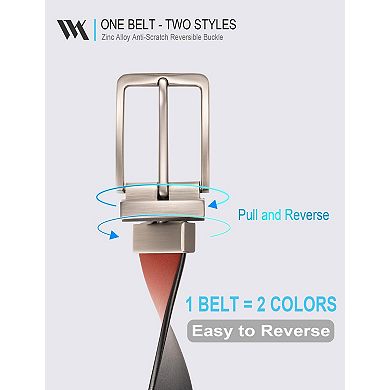 Reversible Leather Belt Italian Full Grain Dress Casual