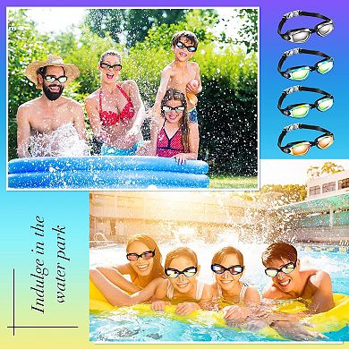 6pc Swimming Goggles Anti Fog Ear Plugs Nose Clip No Leaking Protection