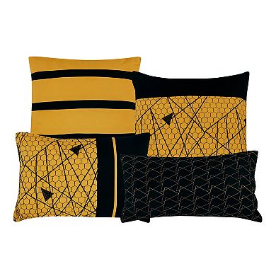 Yellow and Black Comforter Set