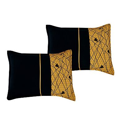 Yellow and Black Comforter Set