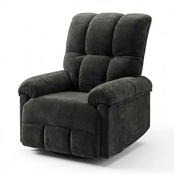 Lazy Recliner Chair Manual Swivel Rocker Single Sofa High Back Armrests