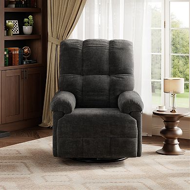 Lazy Recliner Chair Manual Swivel Rocker Single Sofa High Back Armrests