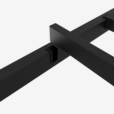 Metal Platform Bed Frame with Fist Design Headboard & Footboard, Under Storage, No Box Spring Needed