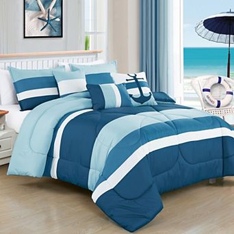 Coastal Navy Comforter Set