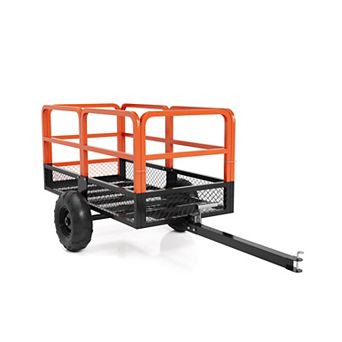 Dump Wagon,Heavy Duty Steel Garden Utility Cart,1500 lbs Capacity ,22 Cu.Ft Trailer,2 Wheels