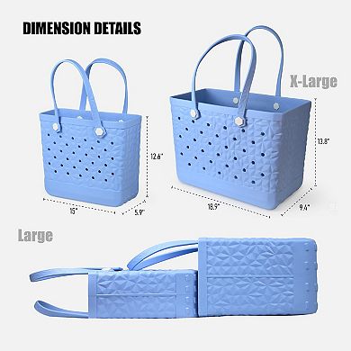 Rubber Beach Tote Bag Waterproof Tip-proof Outdoor