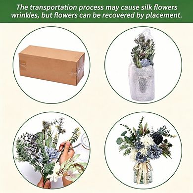 Artificial Floral Arrangement in Vase, Faux Flower Table Centerpiece for Room Decor