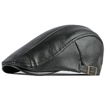 Newsboy Leather Ivy Flat Cap Gatsby Driving Cabbie Beret