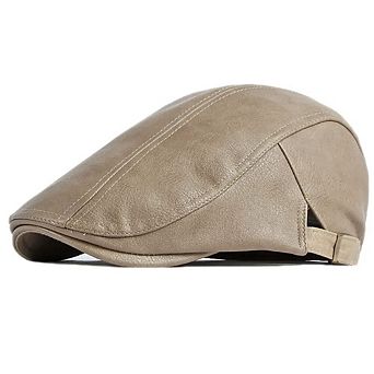 Newsboy Leather Ivy Flat Cap Gatsby Driving Cabbie Beret