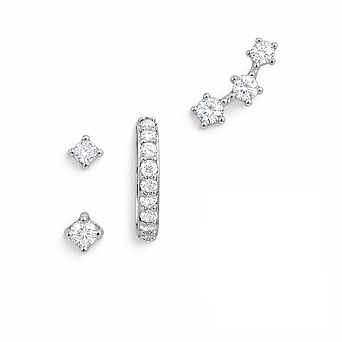 Dainty Stud Hoop Earrings Set