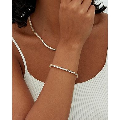 Womens Crystal Tennis Bracelet