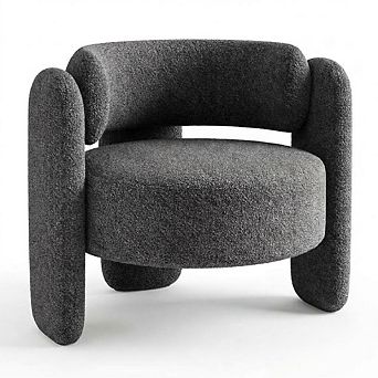 Modern Chenille Accent Chair, Mid-Century Upholstered Living Room Chair