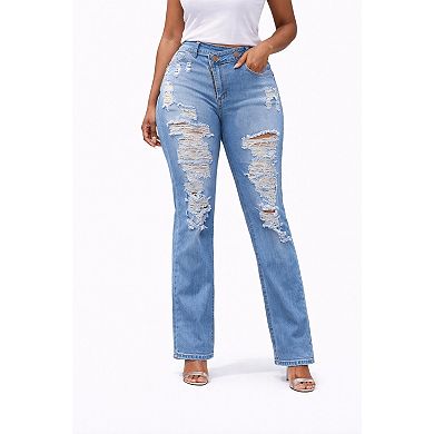 Women Casual Ripped Skinny Jeans