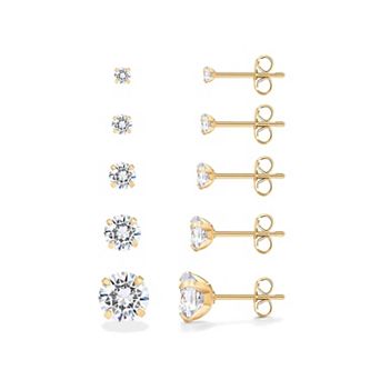 Crystal Stud Earrings Set