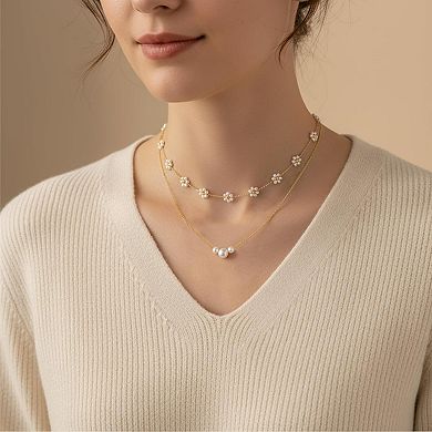 Daisy Style Pearl Necklace
