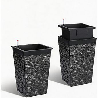 ANIXOL Self Watering Planter Set of 2 with Water Level Indicator