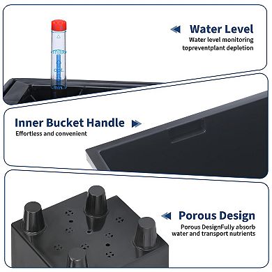ANIXOL Self Watering Planter Set of 2 with Water Level Indicator
