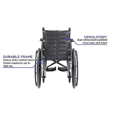 Invacare Tracer (EX2) Wheelchair for Adults Standard Folding (20" Seat) with Legrests & Full Arms