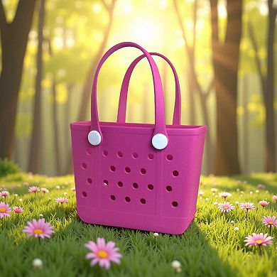 Small Beach Tote Bag Portable Mini Rubber Waterproof Sports