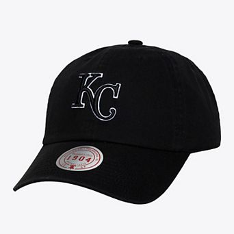 Unisex Mitchell & Ness Black & White Kansas City Royals 1904 Strapback Adjustable Hat