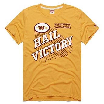 Men's Homage Gold Washington Commanders Hail Victory Logo Tri-Blend T-Shirt