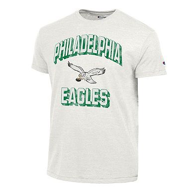 Men's Champion White Philadelphia Eagles Ultimate Tri-Blend T-Shirt