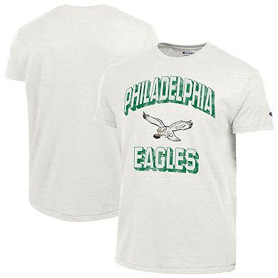 Men's Champion White Philadelphia Eagles Ultimate Tri-Blend T-Shirt