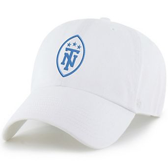 Men's '47 White Tennessee Titans Secondary Logo Clean Up Adjustable Hat