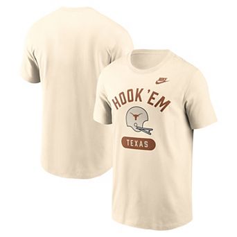Men's Nike Natural Texas Longhorns Legacy Arch Helmet T-Shirt