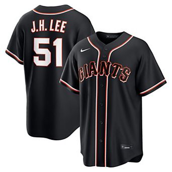 Men's Nike Jung Hoo Lee San Francisco Giants Fashion Replica Black Out Jersey