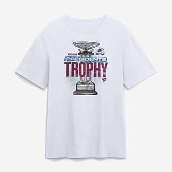 Men's Fanatics White Colorado Avalanche 2026 Presidents' Trophy Winner T-Shirt