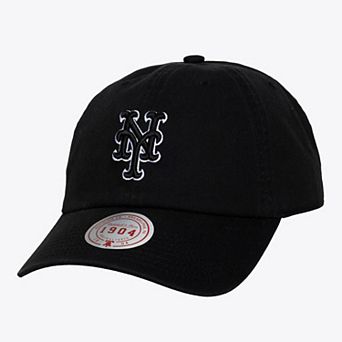 Unisex Mitchell & Ness Black & White New York Mets 1904 Strapback Adjustable Hat