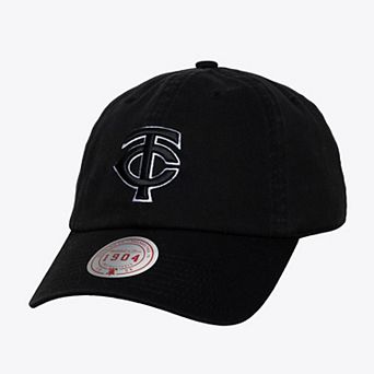 Unisex Mitchell & Ness Black & White Minnesota Twins 1904 Strapback Adjustable Hat