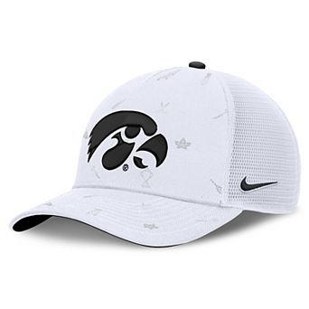 Unisex Nike White Iowa Hawkeyes Country Club Golfin' Rise Trucker Adjustable Hat