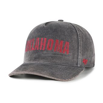 Men's '47 Gray Oklahoma Sooners Reclaim Snow Wash Corduroy Hitch Adjustable Hat