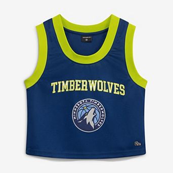 Women's Hype and Vice Navy Minnesota Timberwolves Cropped Basketball Scoop Neck Tank Top