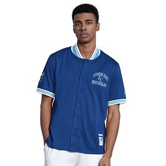 Men's Starter Royal Kansas City Royals Button-Up Short Sleeve Jacket