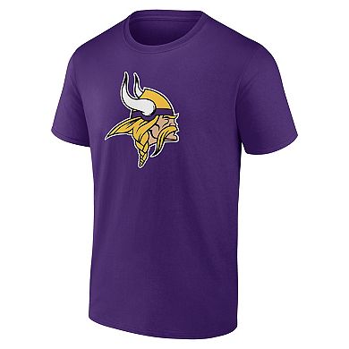 Men's Logo Athletic Purple Minnesota Vikings Primary Logo T-Shirt