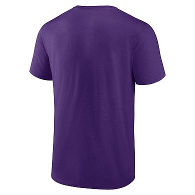 Men's Logo Athletic Purple Minnesota Vikings Primary Logo T-Shirt