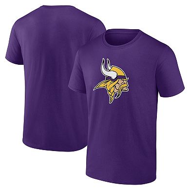 Men's Logo Athletic Purple Minnesota Vikings Primary Logo T-Shirt