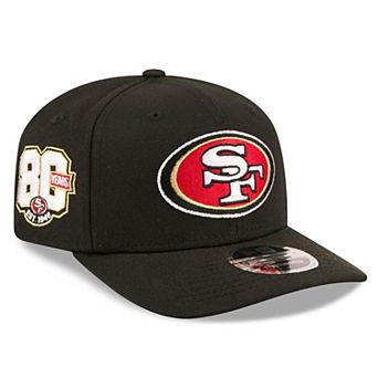 Men's New Era Black San Francisco 49ers 80th Anniversary 9SEVENTY Adjustable Hat