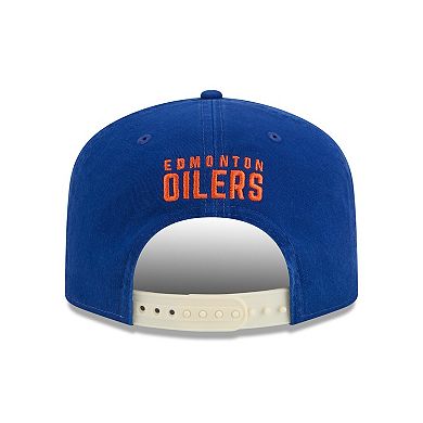 Men's New Era Royal Edmonton Oilers Throwback Stanley Cup Champions Side Patch 19TWENTY Adjustable Hat