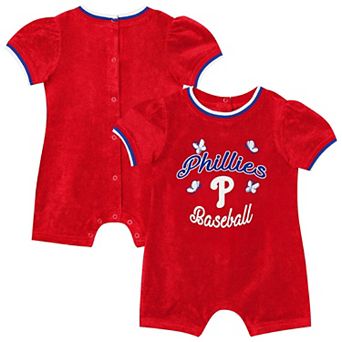 Girls Infant Outerstuff Red Philadelphia Phillies Wind-Up Coverall
