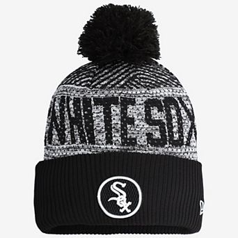 Youth New Era Black Chicago White Sox 2022 Authentic Collection Sport Cuffed Knit Hat with Pom