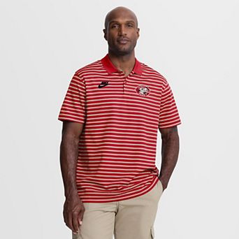 Men's Nike Red Cincinnati Reds Cooperstown Collection Dri-FIT Victory Striped Polo