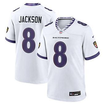Men's Nike Lamar Jackson White Baltimore Ravens Game Jersey