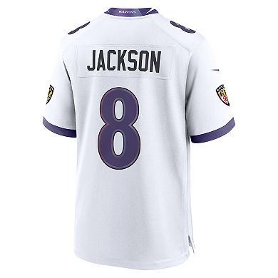 Men's Nike Lamar Jackson White Baltimore Ravens Game Jersey