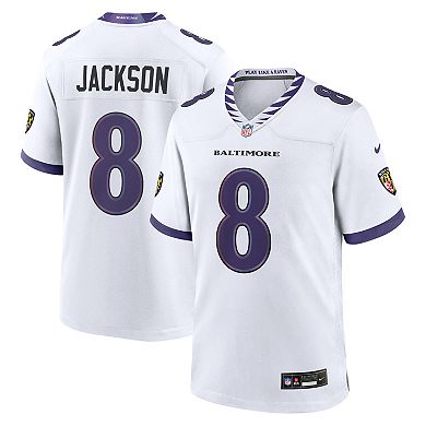 Men's Nike Lamar Jackson White Baltimore Ravens Game Jersey